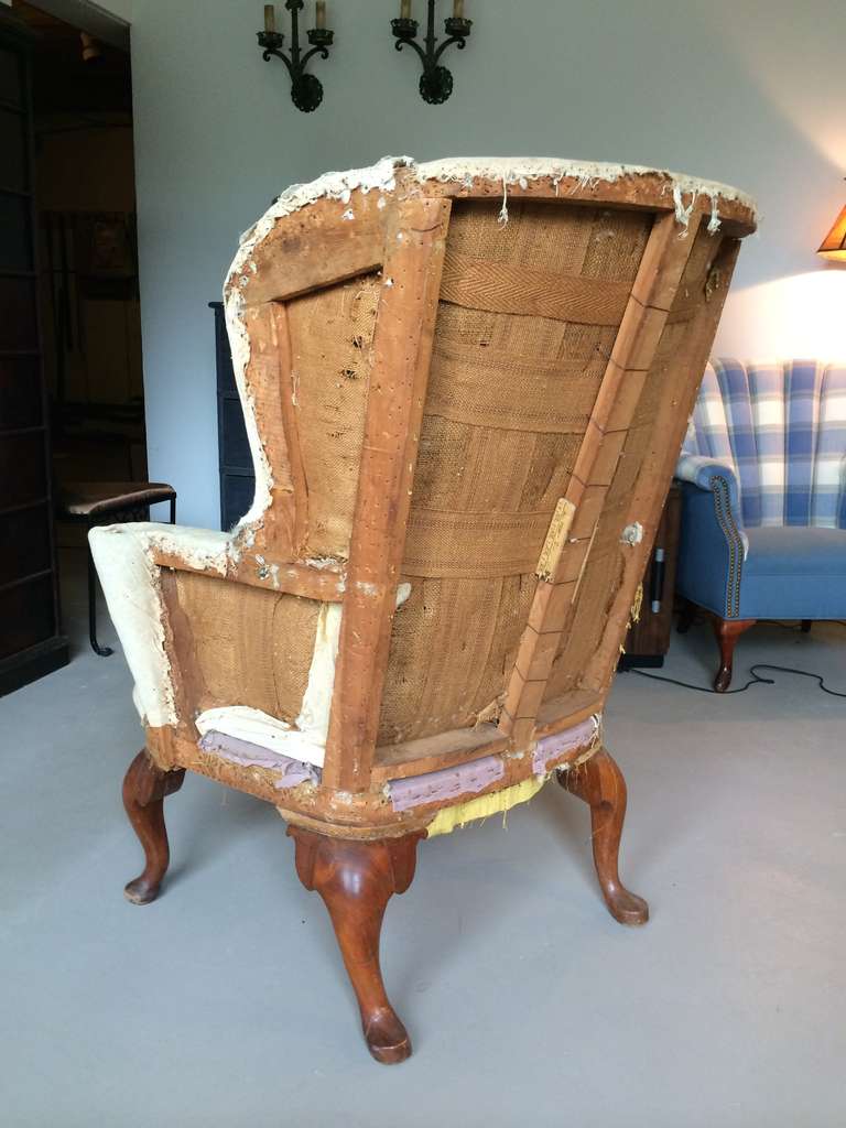 Queen Anne Period Wing Chair, American 1