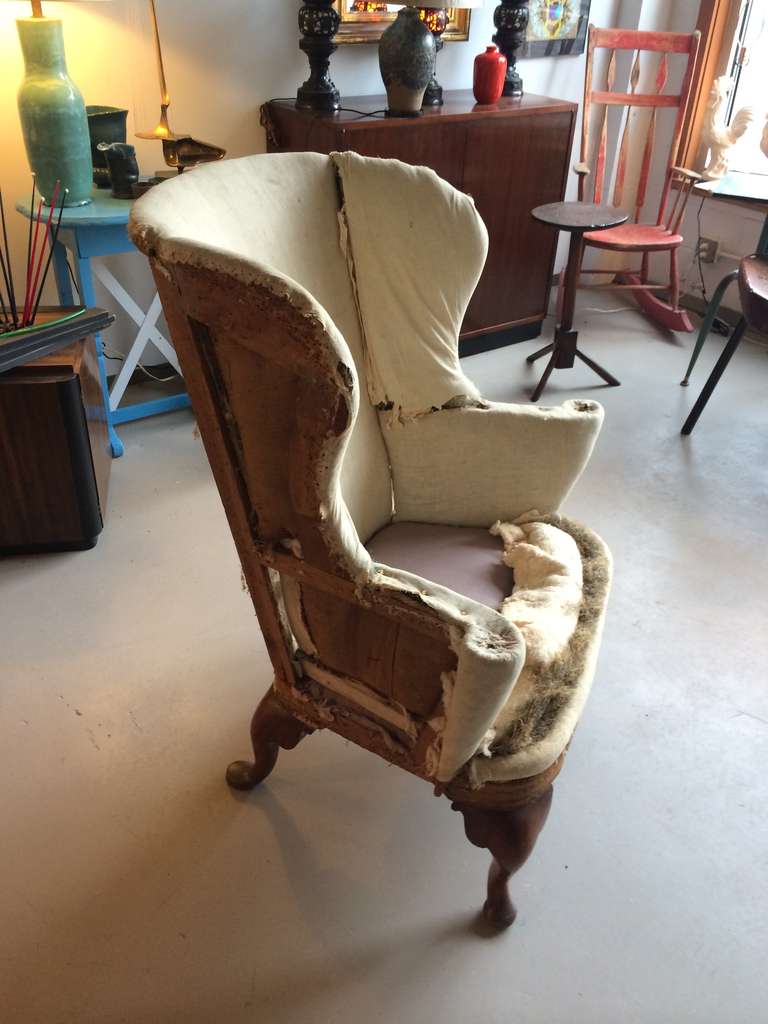 Queen Anne Period Wing Chair, American 5