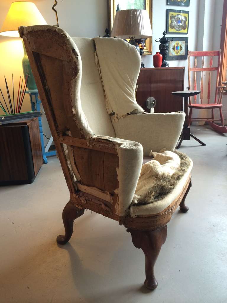 Queen Anne Period Wing Chair, American 4