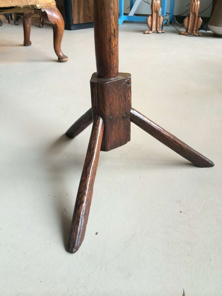 Primitive Colonial American Candle Stand For Sale