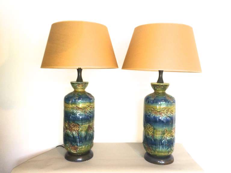 Glazed Bottle Form Lamps