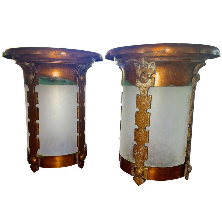 Copper Flush Mount Porch Lights For Sale