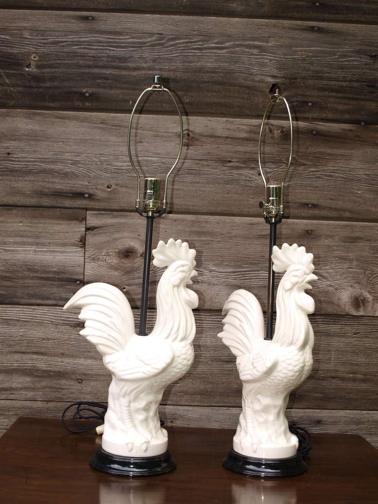 Modern Porcelain Rooster Lamps For Sale