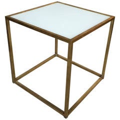 Brass Cube Low Table
