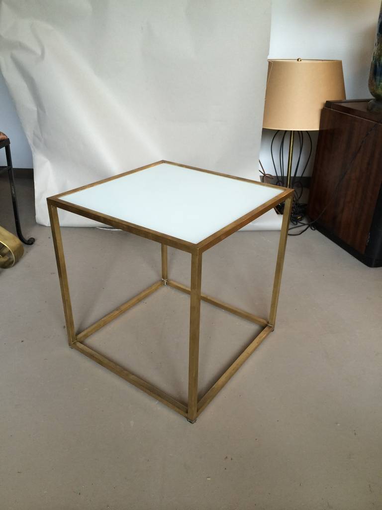 Brass Cube Low Table