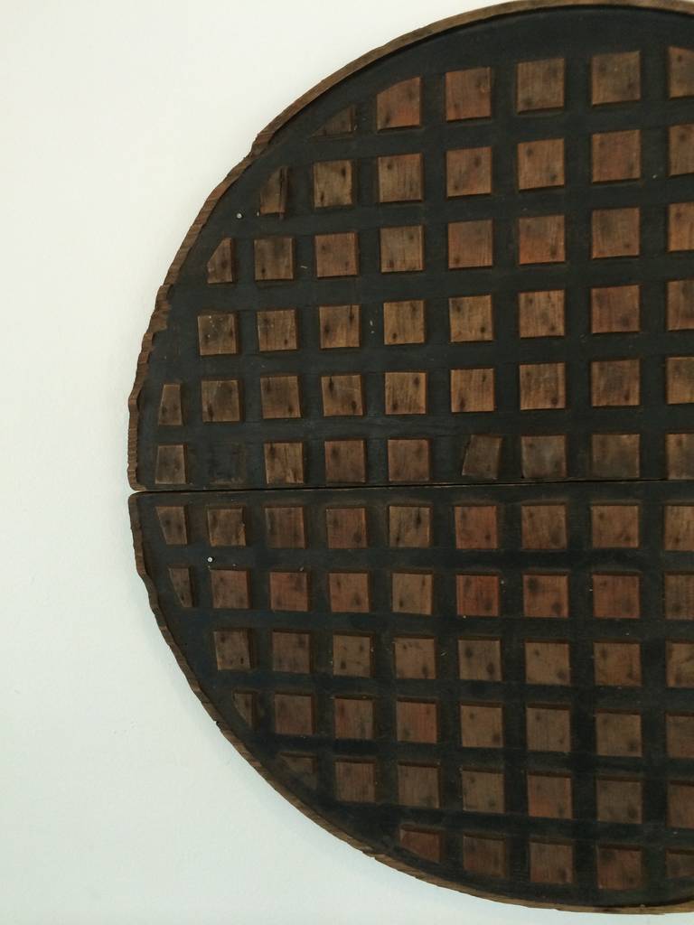 American Wooden Mold for a Manhole Cover For Sale