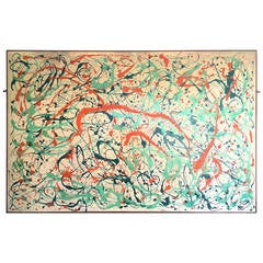 Abstract Expressionist Oil on Panel