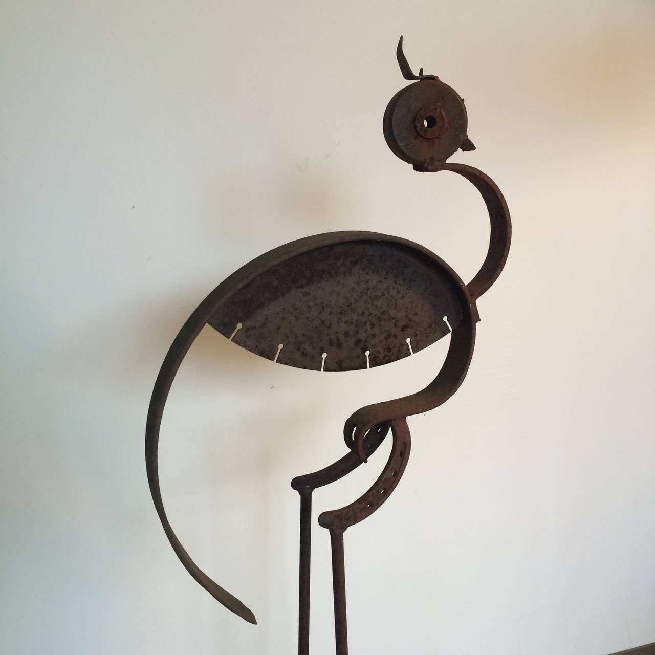 Welded Iron Assemblage of a Heron For Sale 5