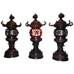 Bronze Japanese  Pagoda  Lanterns