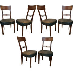 Antique Six Edwardian Side Chairs