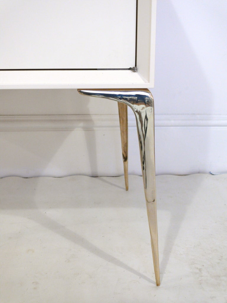 Brass Pair of Lacquered Stiletto Stands For Sale
