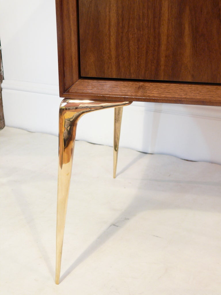 Contemporary Stiletto Stands in Natural Walnut For Sale