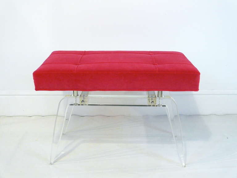 Mid-Century Modern Pair of Lucite Formation Benches