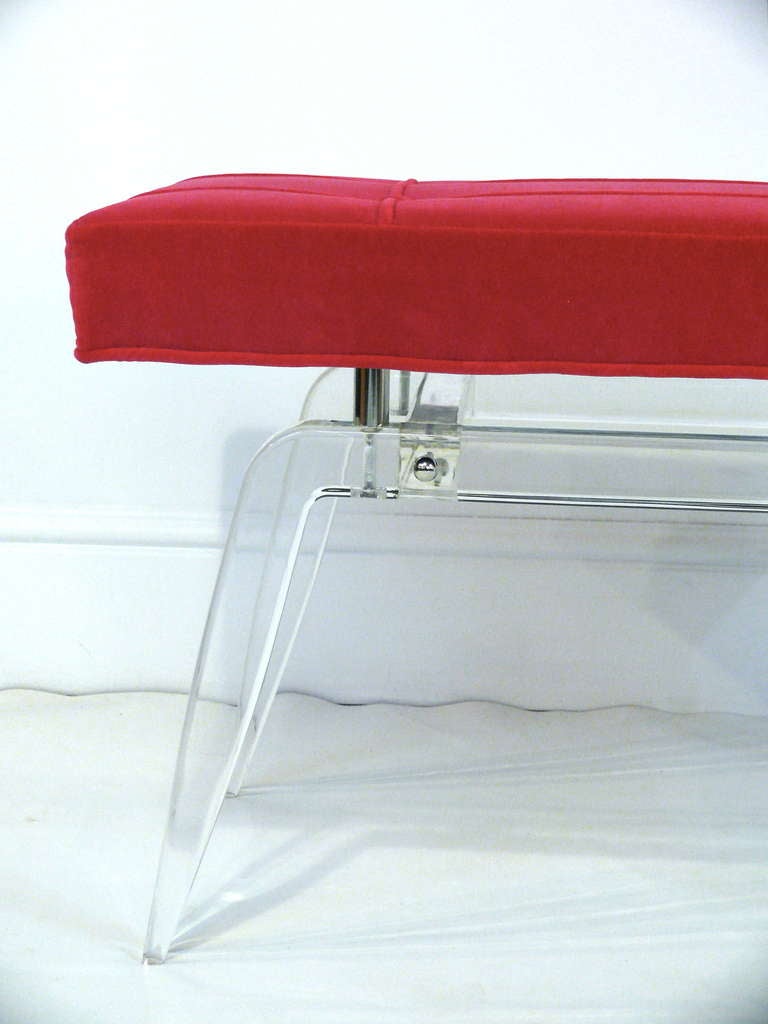 American Pair of Lucite Formation Benches