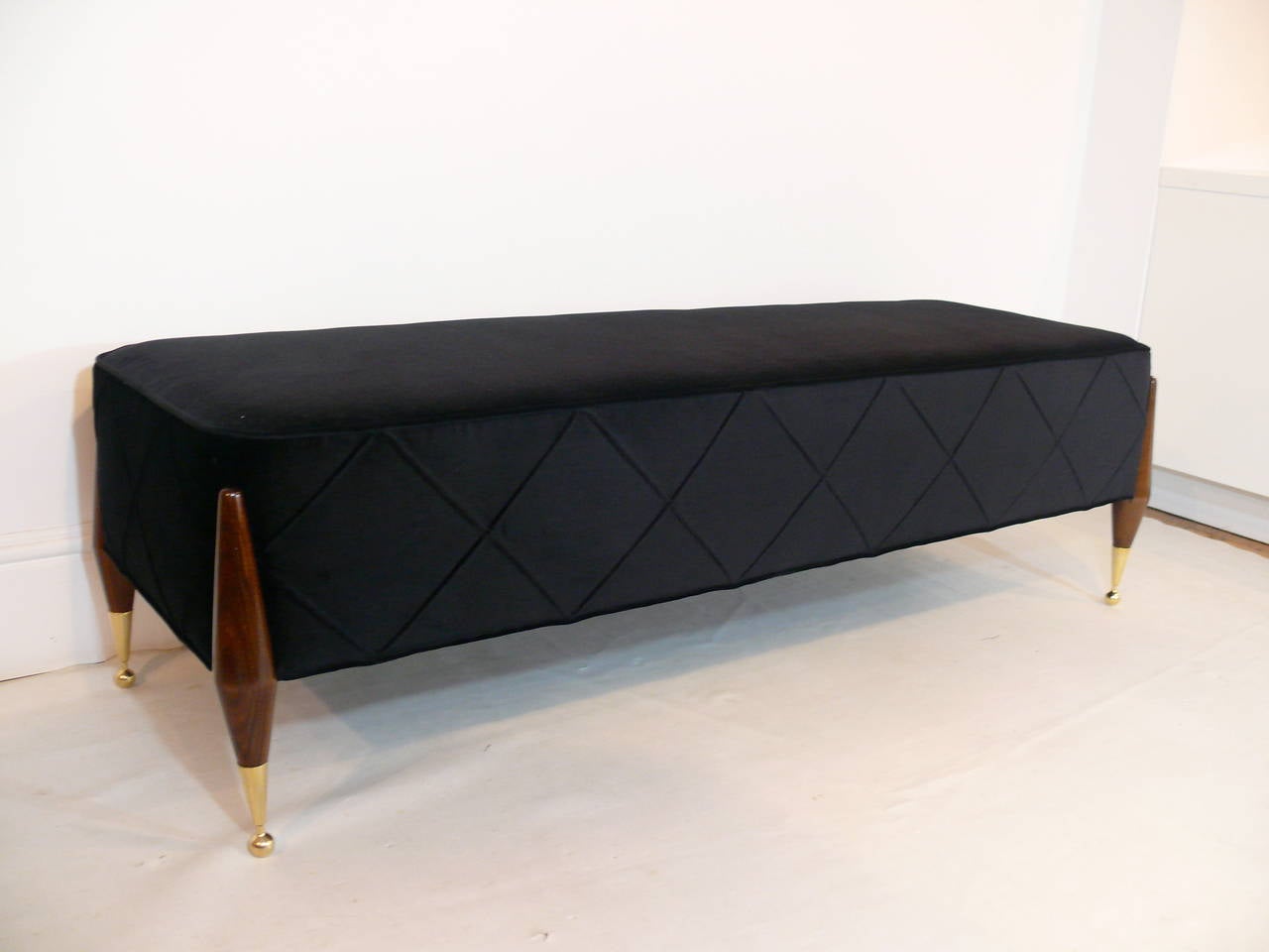 Mid-Century Modern Imperial Ball Foot Bench For Sale
