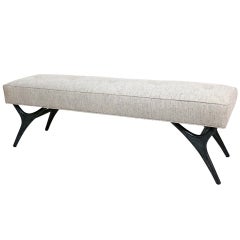 CF MODERN Custom Finn Leg Diamond Top Bench