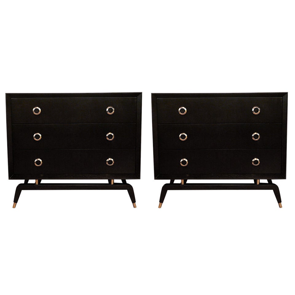 Pair of Formation Three-Drawer Chests For Sale