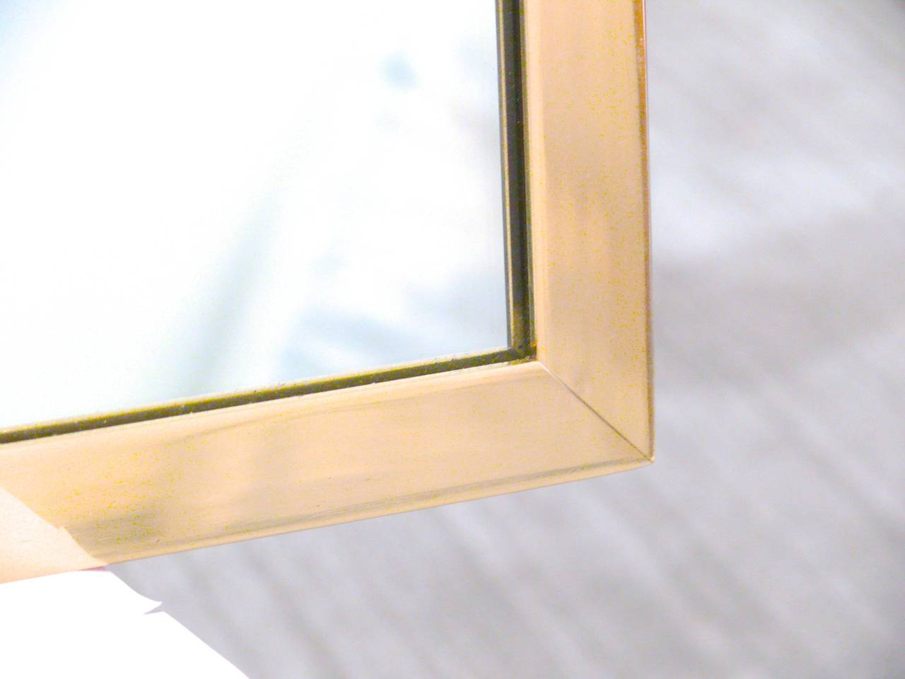 CF MODERN Custom Solid Brass Square Mirror In New Condition For Sale In New York, NY