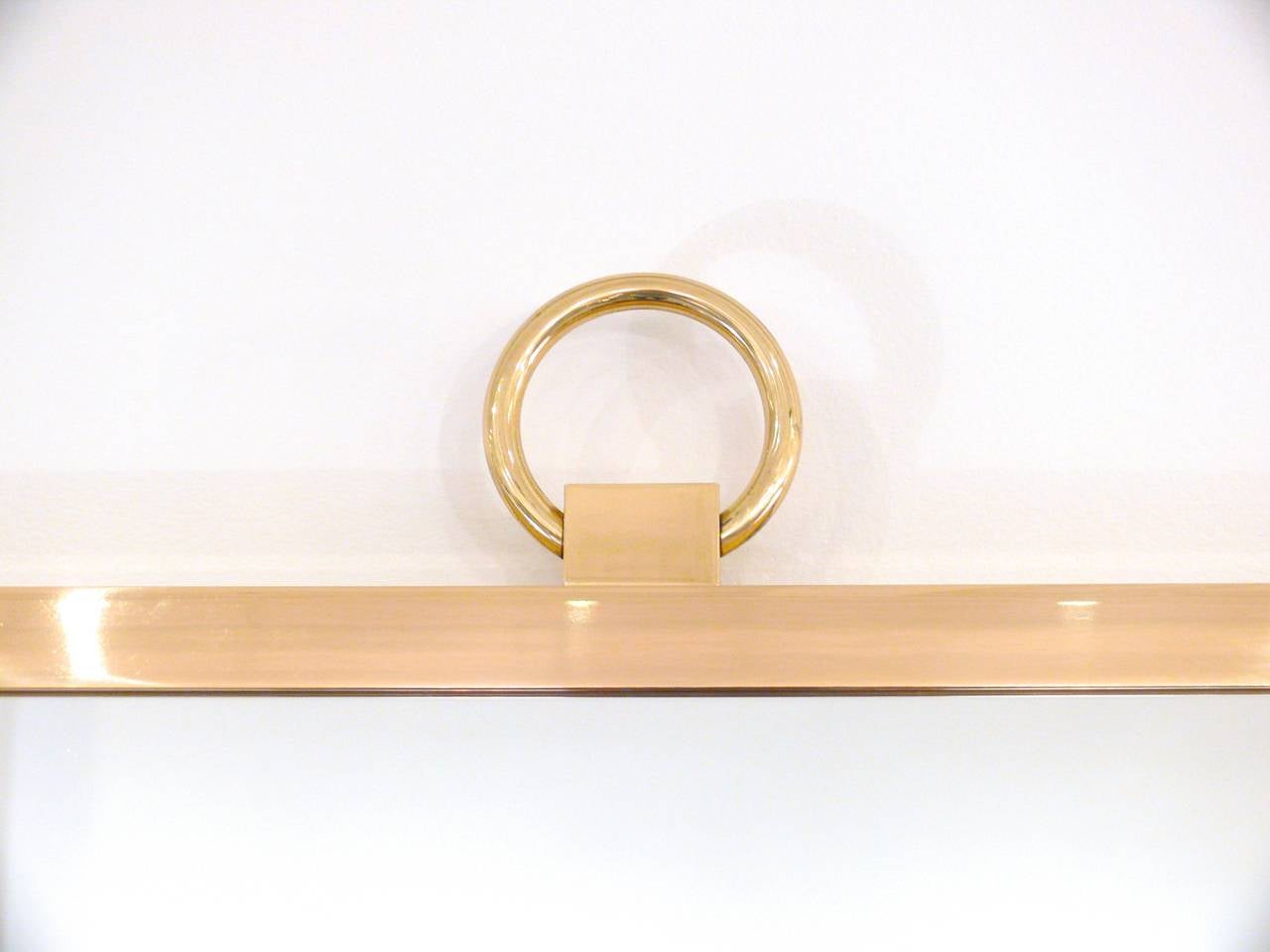 Mid-Century Modern CF MODERN Custom Solid Brass Square Mirror For Sale