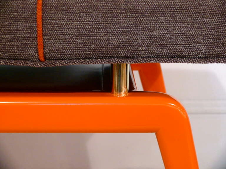 American Pair of 'Hermes' Orange Formation Benches