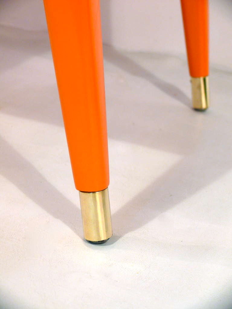 Contemporary Pair of 'Hermes' Orange Formation Benches