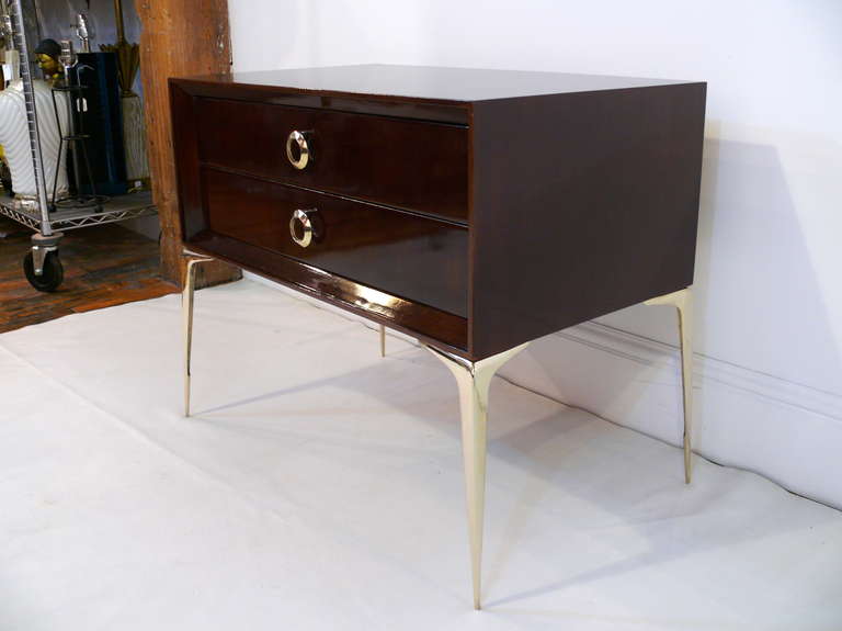 Stiletto Double-Drawer End Table For Sale 1