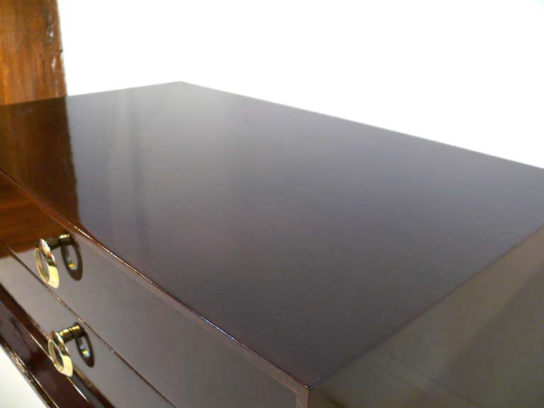 Contemporary Stiletto Double-Drawer End Table For Sale