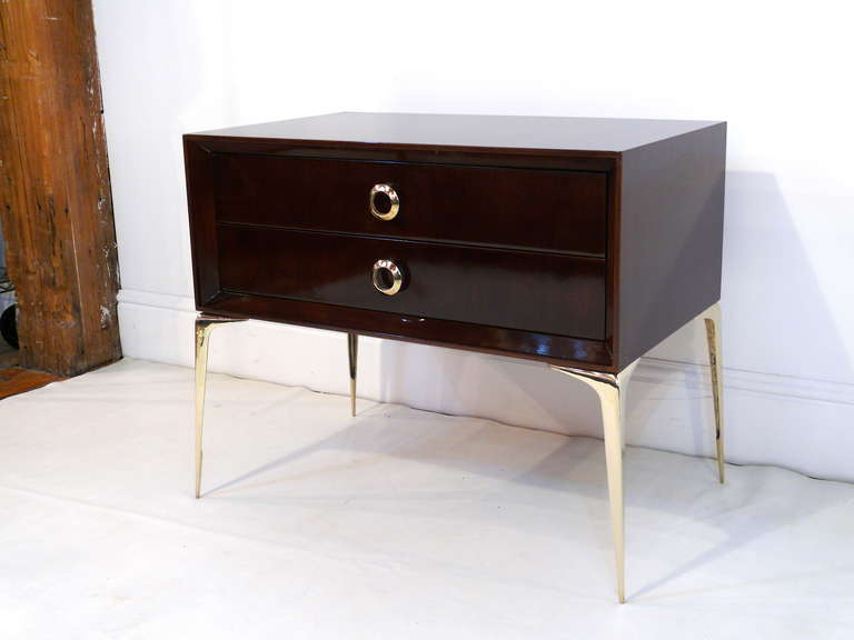 Stiletto Double-Drawer End Table For Sale 3