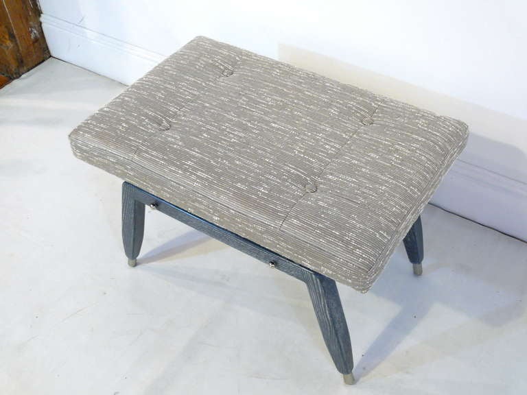 Upholstery The Grey Cerused Formation Ottoman For Sale