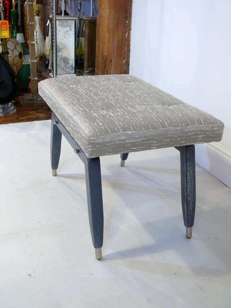 The Grey Cerused Formation Ottoman For Sale 2