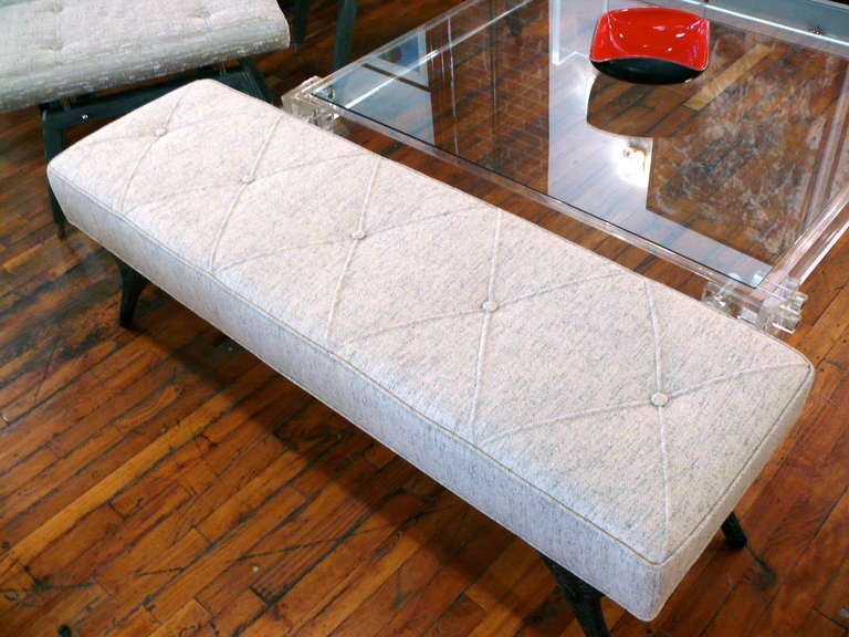 CF MODERN Custom Finn Leg Diamond Top Bench For Sale 4