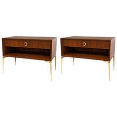 Pair of Ellie Nightstands in Natural Walnut 1