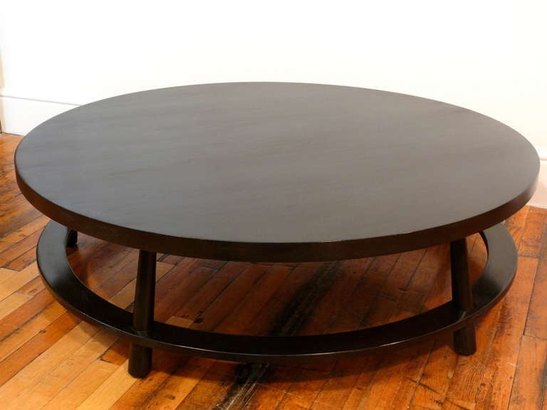 Mid-Century Modern Peripheral Round Coffee Table