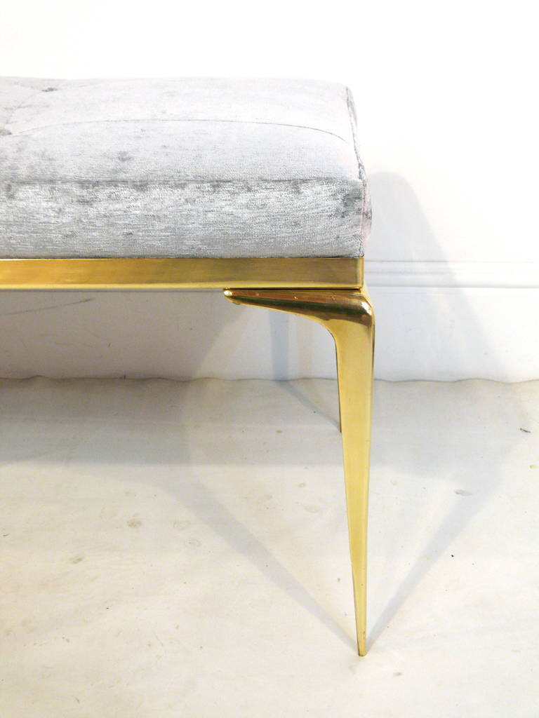 American CF MODERN Custom Framed Brass Stiletto Bench