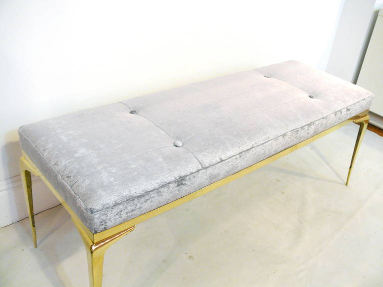CF MODERN Custom Framed Brass Stiletto Bench 1