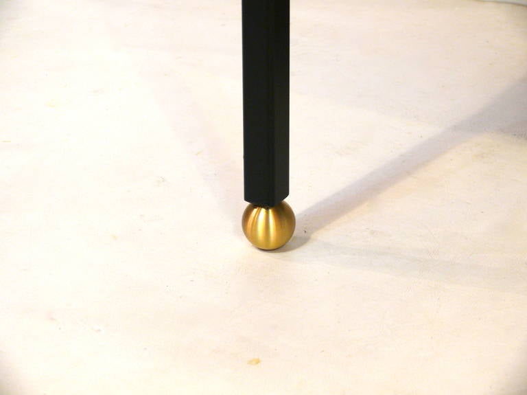 Pair of Brass Ball Foot Benches For Sale at 1stdibs