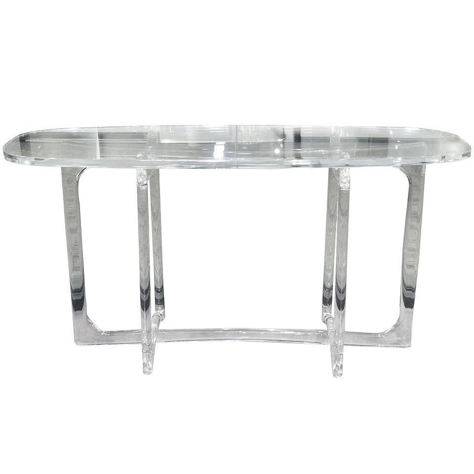 LInk Console Table in Lucite