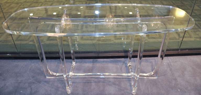 American LInk Console Table in Lucite