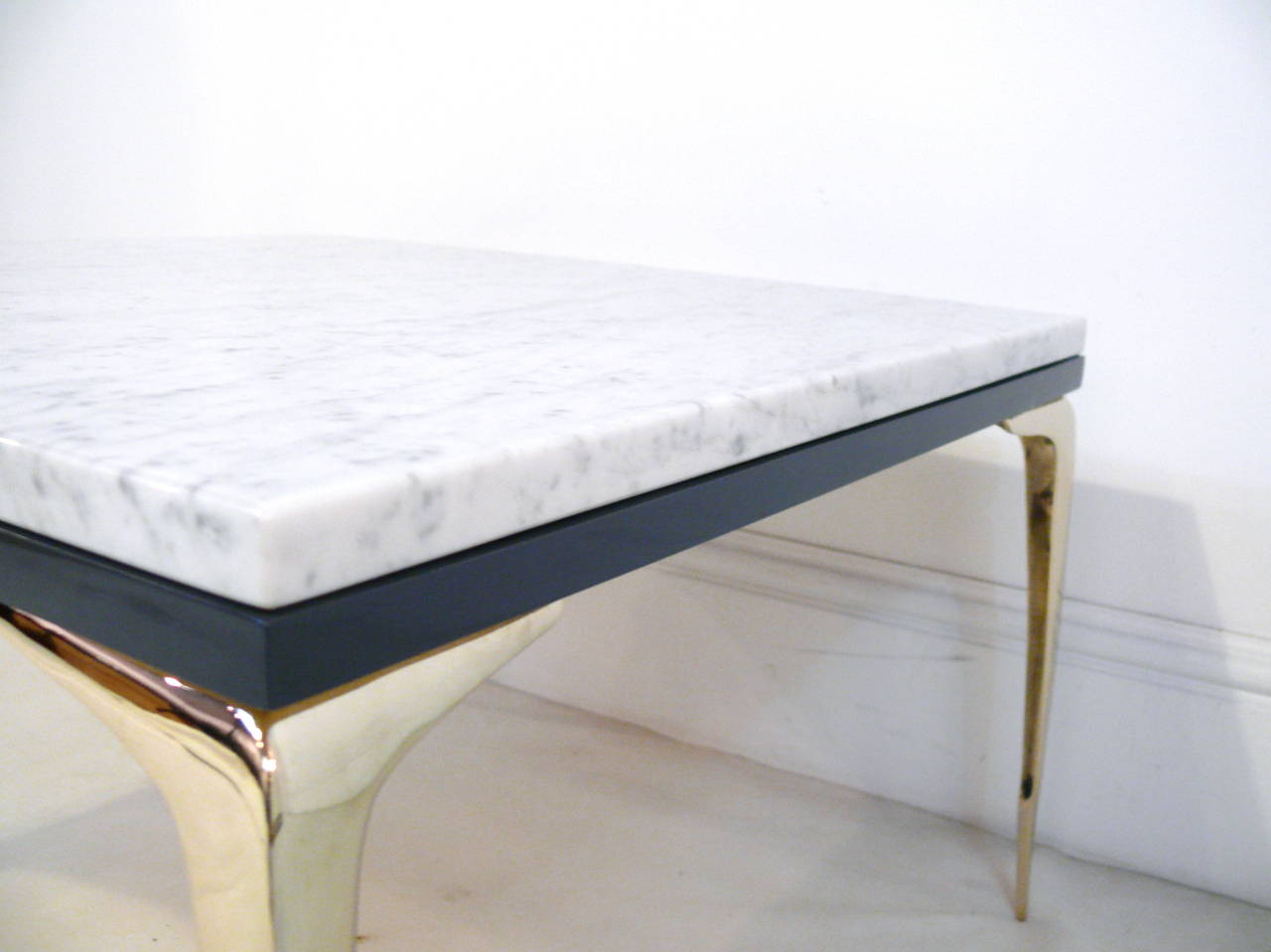 Pair of Marble-Top Stiletto Side Tables 4