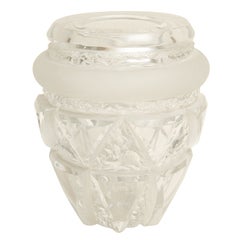 Michel-Aristide Colotte Art Deco Carved & Etched Glass Vase