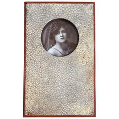 English Art Deco Shagreen Photograph Frame and Paperweight 7