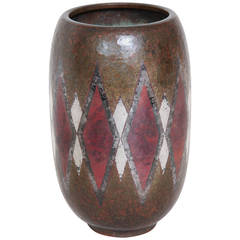 Claudius Linossier French Art Deco Dinanderie Vase