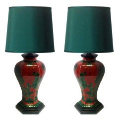 Pair of Paul Hansen Chinese Lamps