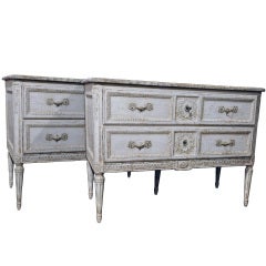 Pair of Painted Louis XVI Commodes