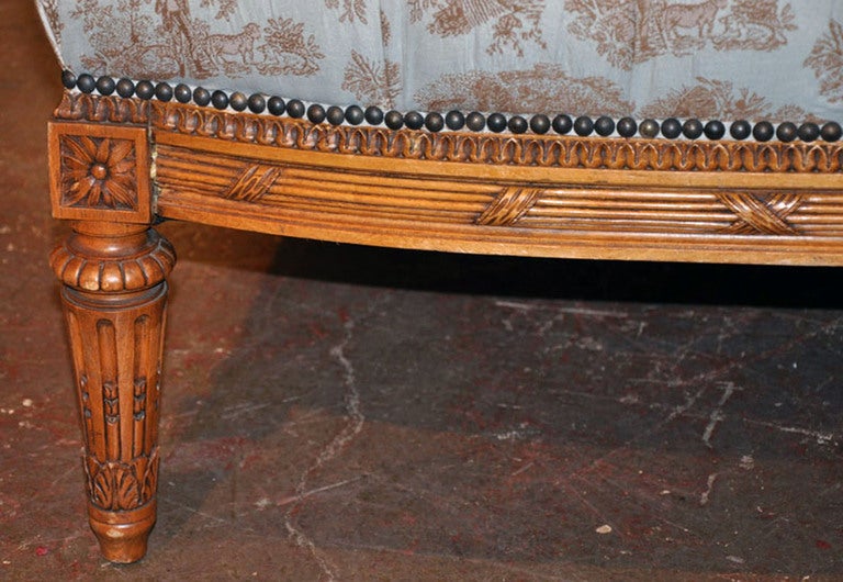 19th Century 19th C. Louis XVI Carved Chaise