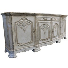 Antique Mid 19th Century French Louis XIV Painted Enfilade