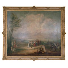 Large 18th Century French Oil Painting on canvas