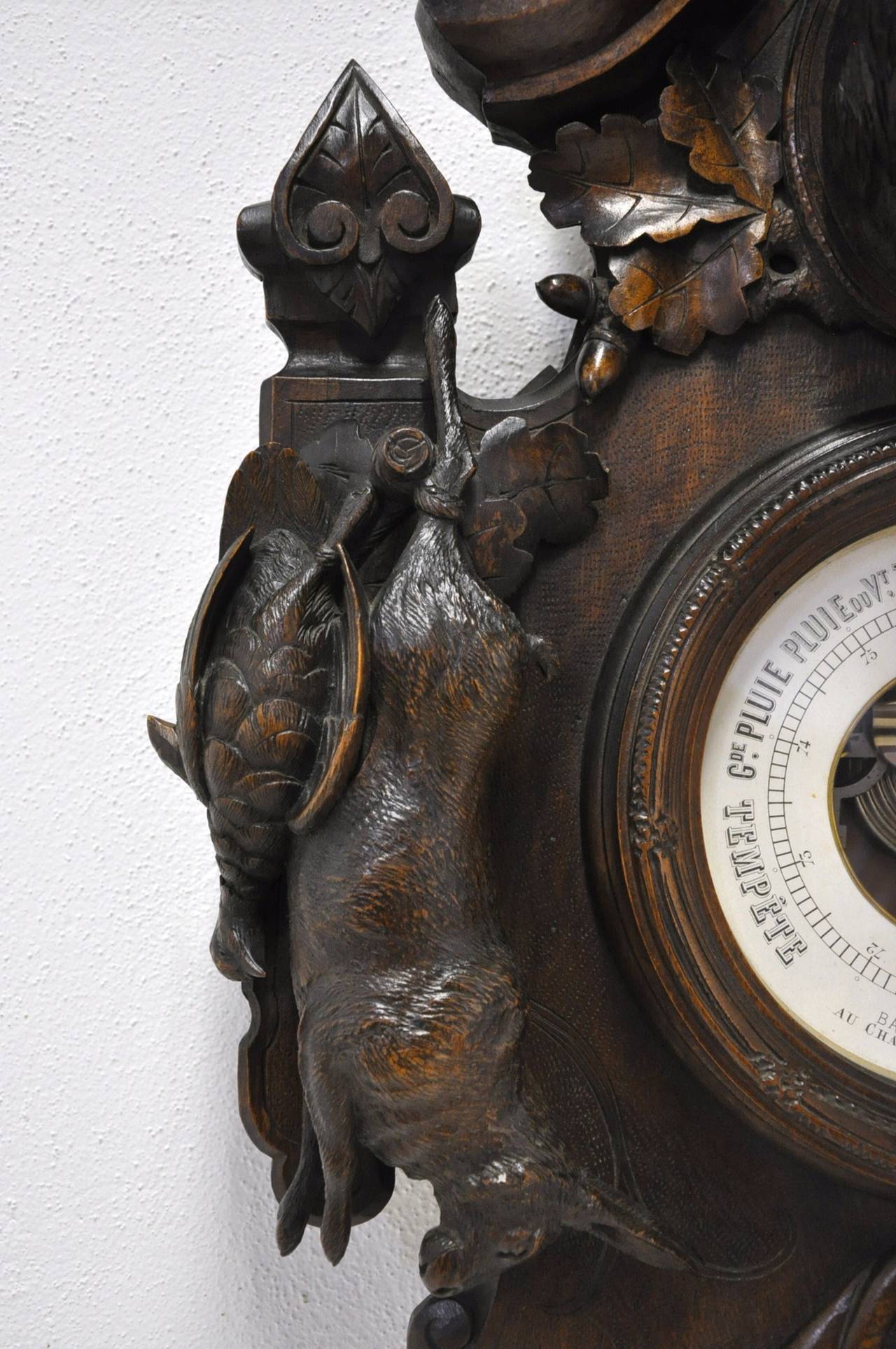 PAIR OF BLACK FOREST CLOCK & BAROMETER (c:1870) 1