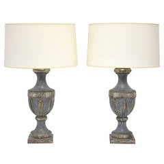 Pair of Italian Painted Wood Lamps Bases