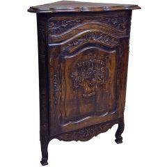 French Oak Corner Cabinet from Normandy